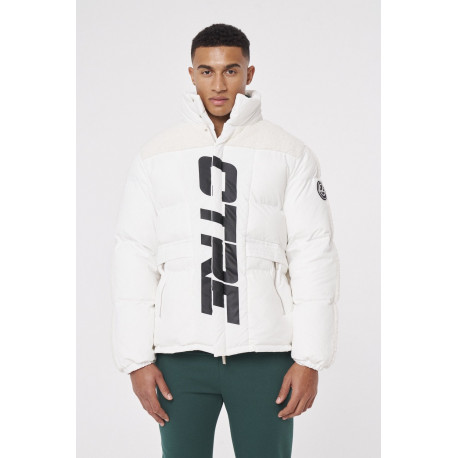 CTRE BORG PANELLED PUFFER - WHITE