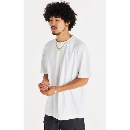 SikSilk Relaxed Fit Chain Tee - White