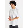SikSilk - Pánské bílé tričko Relaxed Fit Chain Tee - White