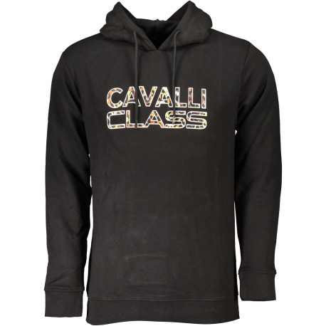CAVALLI CLASS MEN&NO39,S BLACK ZIP-OUT SWEATSHIRT