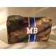VÝHODNÝ SET - maskáčová taška válec + kosmetická taštička - modrý pás